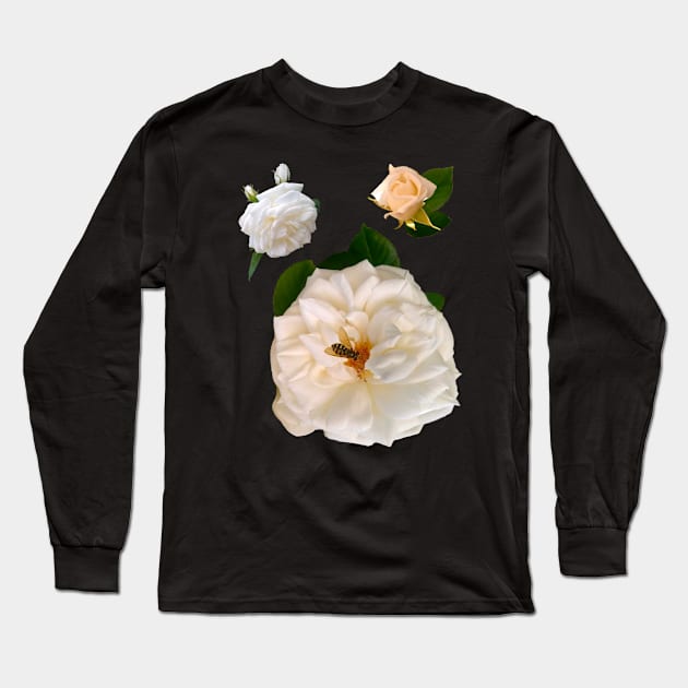 A rose by any other name would be just as sweet - white roses save the bees Long Sleeve T-Shirt by Artonmytee